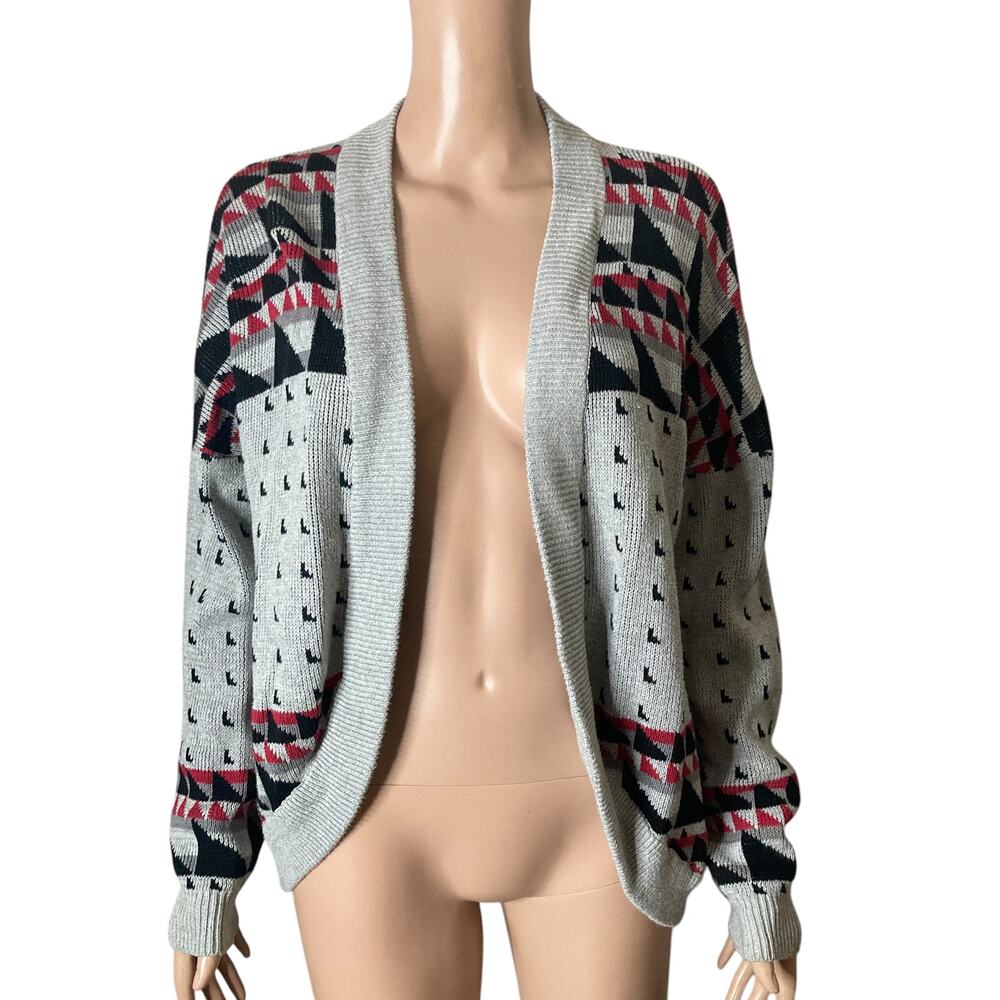 Vintage Boutique XXI Sweater Womens Med Fair Isle Bolero Style Open Front